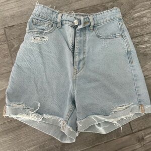 Zara high waisted cuffed mom shorts